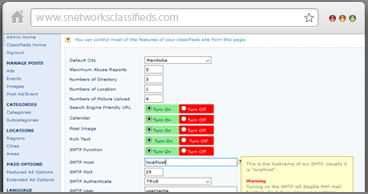 Full Management Control in Classifieds Script